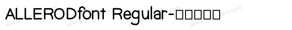 ALLERODfont Regular字体转换